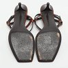 Cassandra Brown Leather Ankle Strap Sandals thumbnail 7