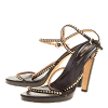 Sergio Rossi Brown Studded Strappy Leather Open Toe Platform Sandals Size 40.5 thumbnail 3