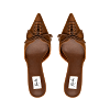 VINTAGE STYLE LEATHER LACE 70 MULES thumbnail 3
