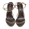 Sergio Rossi Brown Studded Strappy Leather Open Toe Platform Sandals Size 40.5 thumbnail 0