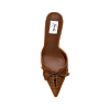 VINTAGE STYLE LEATHER LACE 70 MULES thumbnail 2